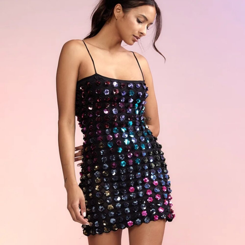 BELLA SEQUIN APPLIQUE DRESS - Cynthia Rowley